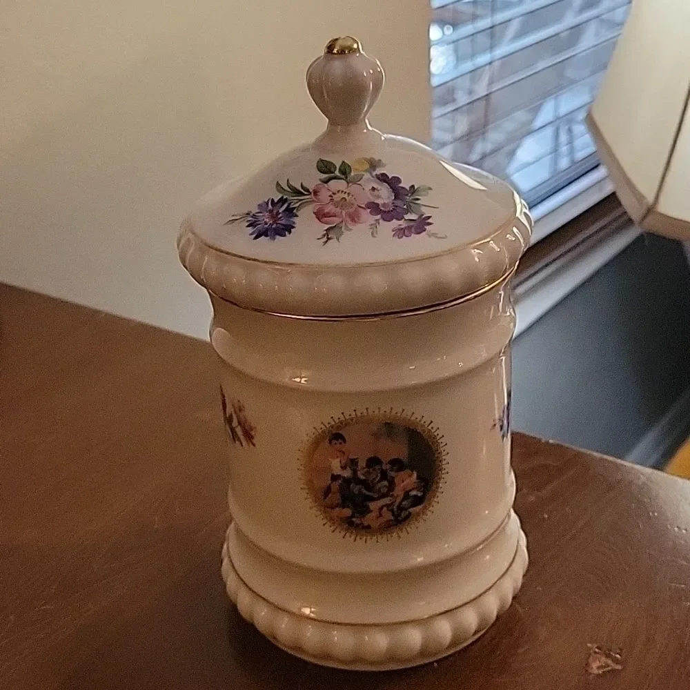 BAREUTHER WALDSASSEN Vintage Limited Edition Floral Porcelain Canister